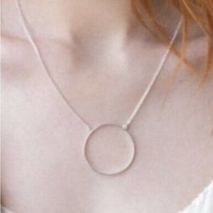 LELE SADOUGHI NECKLACE WITH CIRCLE PENDANT COLOR: SILVER
